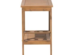 Teewagen Holz Hellbraun Rollbar Rechteckig 47 X 83 Cm Sassari