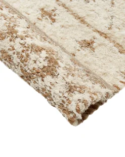 Teppich Baumwolle / Nutzhanf Beige 200 X 300 Cm Zweiseitig Sanao