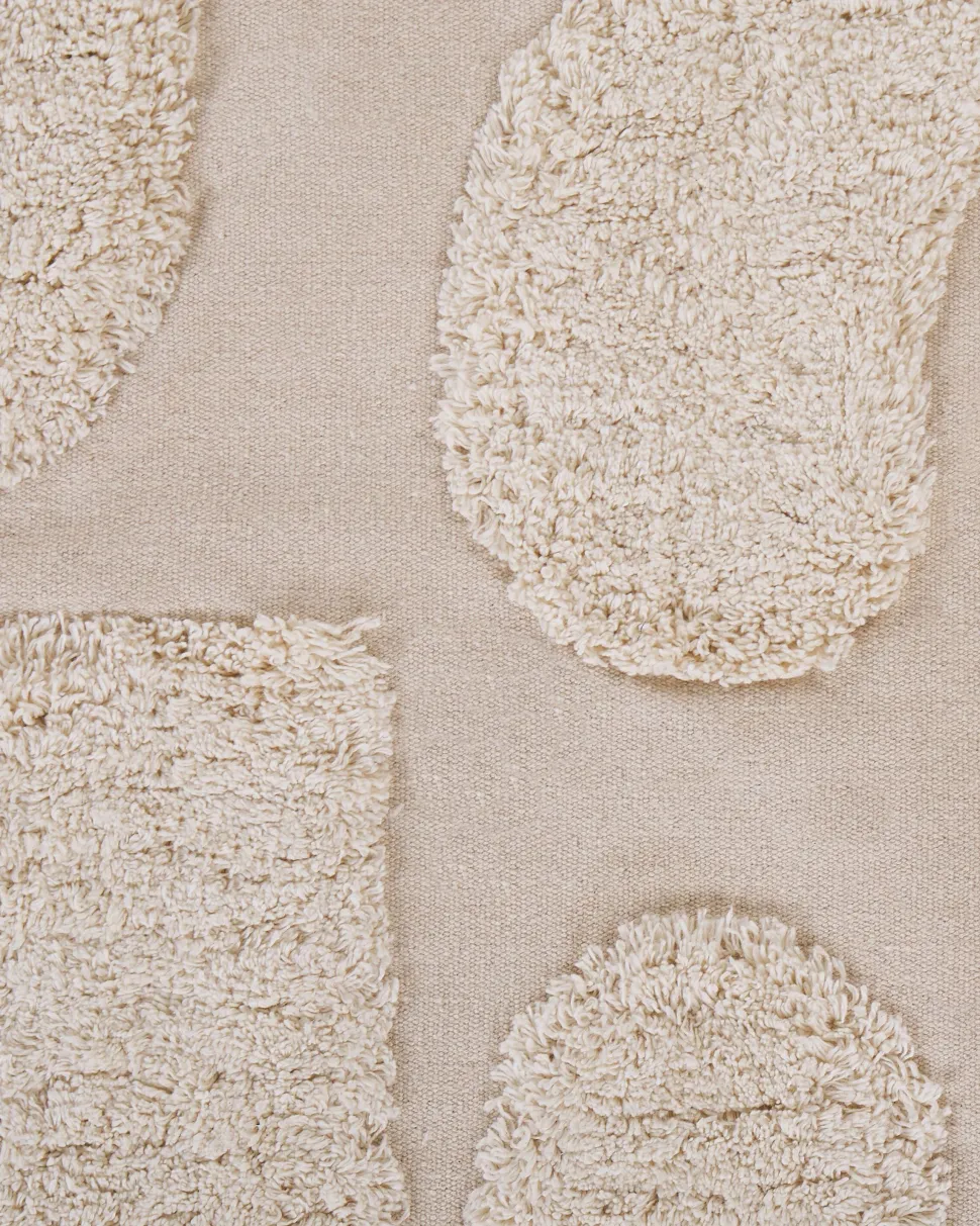 Teppich Baumwolle Beige 160 X 230 Cm Abstraktes Muster Kurzflor Diyadin