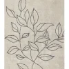 Teppich Baumwolle Beige / Schwarz 160 X 230 Cm Blumenmuster Kurzflor Sazli