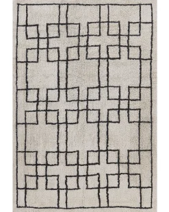 Teppich Baumwolle Beige 160 X 230 Cm Geometrisches Muster Kurzflor Turhal