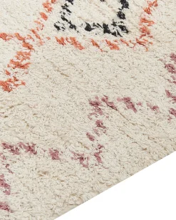 Teppich Baumwolle Beige 160 X 230 Cm Geometrisches Muster Guwahati