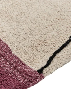 Teppich Baumwolle Beige / Rosa 160 X 230 Cm Geometrisches Muster Kurzflor Afsar