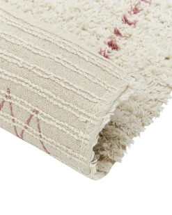 Teppich Baumwolle Beige 160 X 230 Cm Geometrisches Muster Kurzflor Bettiah