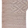 Teppich Baumwolle Beige / Rosa Geometrisches Muster 160 X 230 Cm Kurzflor Gerze