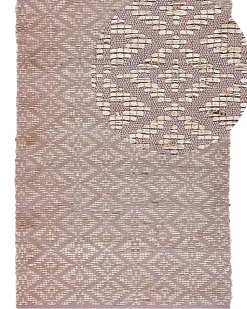 Teppich Baumwolle Beige / Rosa Geometrisches Muster 160 X 230 Cm Kurzflor Gerze