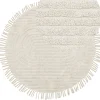 Teppich Baumwolle Beige 140 Cm Rund Halfeti