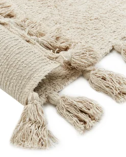 Teppich Baumwolle Beige 160 X 230 Cm Geometrisches Muster Kurzflor Bulcuk