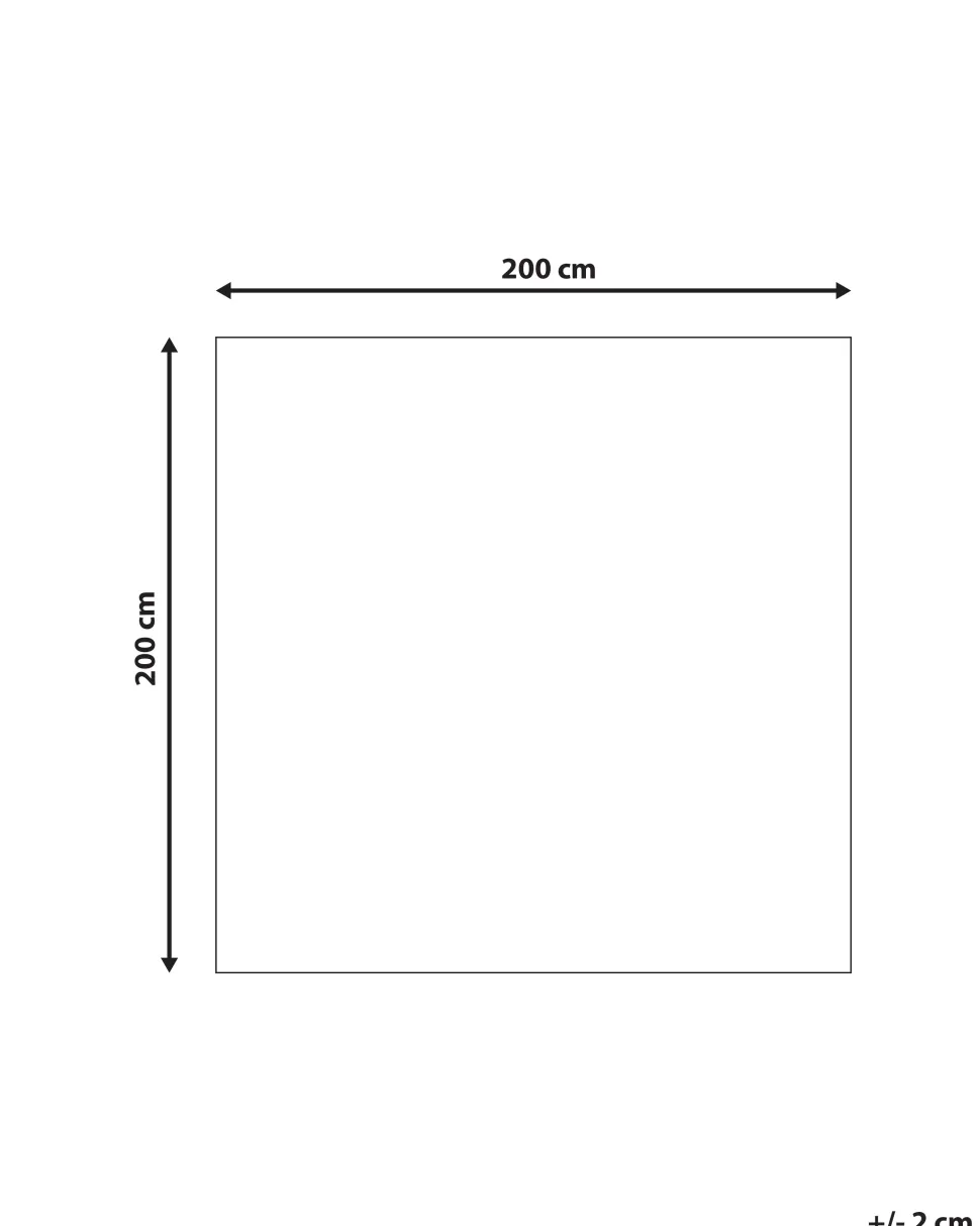 Teppich Baumwolle Beige / Braun 200 X 200 Cm Geometrisches Muster Kurzflor Avdan