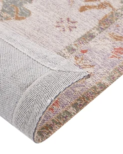 Teppich Baumwolle Beige Orientalisches Muster 80 X 300 Cm Yanoba