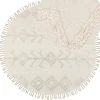 Teppich Baumwolle Beige O 140 Cm Kurzflor Harran