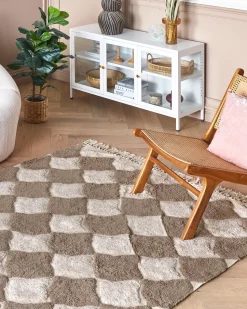 Teppich Baumwolle Braun / Beige 160 X 230 Cm Sinop