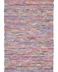 Teppich Baumwolle Bunt-Weis 160 X 230 Cm Abstraktes Muster Kurzflor Bartin