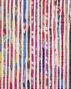 Teppich Baumwolle Bunt-Weis 160 X 230 Cm Abstraktes Muster Kurzflor Bartin