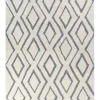 Teppich Baumwolle Cremeweis / Blau 160 X 230 Cm Geometrisches Muster Shaggy Menderes