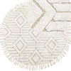 Teppich Baumwolle Hellbeige 140 Cm Fransen Horasan