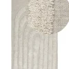 Teppich Baumwolle Hellbeige 80 X 150 Cm Geometrisches Muster Fransen Kurzflor Hakkari