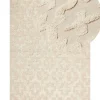 Teppich Baumwolle Hellbeige 160 X 230 Cm Geometrisches Muster Kurzflor Itanagar