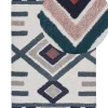 Teppich Baumwolle Mehrfarbig 160 X 230 Cm Geometrisches Muster Fransen Kurzflor Kozlu