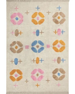 Teppich Baumwolle Mehrfarbig 160 X 230 Cm Geometrisches Muster Kurzflor Daran