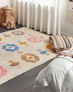 Teppich Baumwolle Mehrfarbig 160 X 230 Cm Geometrisches Muster Kurzflor Daran