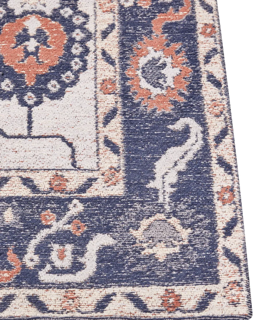Teppich Baumwolle Mehrfarbig 160 X 230 Cm Orientalisches Muster Kurzflor Kabta