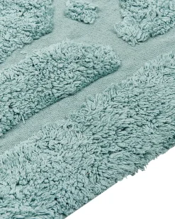 Teppich Baumwolle Mintgrun 160 X 230 Cm Geometrisches Muster Kurzflor Sirnak