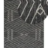Teppich Baumwolle Schwarz / Weis 160 X 230 Cm Geometrisches Muster Kurzflor Khenifra