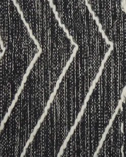 Teppich Baumwolle Schwarz / Weis 160 X 230 Cm Geometrisches Muster Kurzflor Khenifra