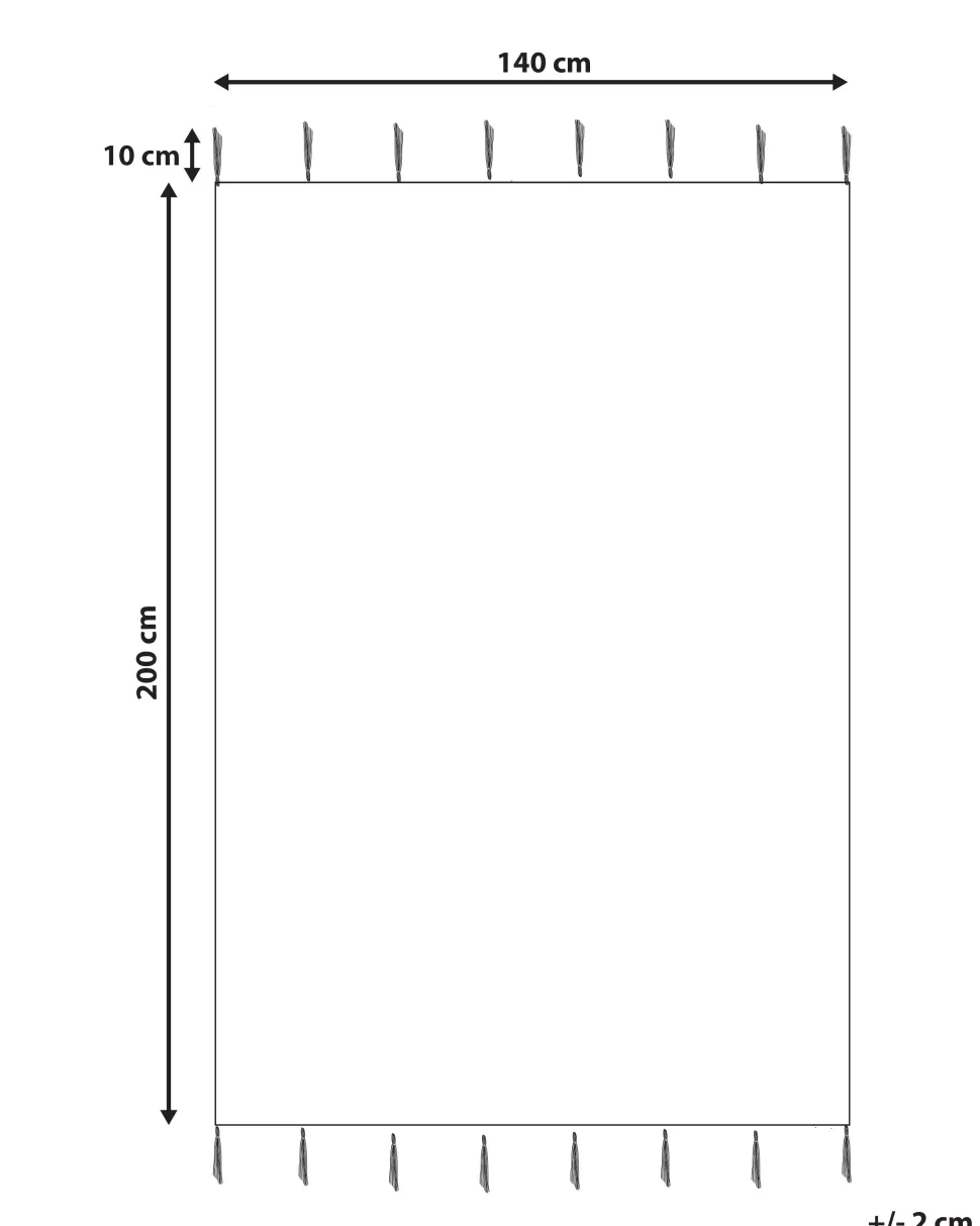 Teppich Baumwolle Schwarz 140 X 200 Cm Fransen Shaggy Bitlis