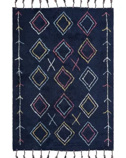 Teppich Baumwolle Schwarz 160 X 230 Cm Geometrisches Muster Corum