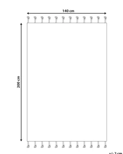Teppich Baumwolle Weis / Schwarz 140 X 200 Cm Geometrisches Muster Kurzflor Eray