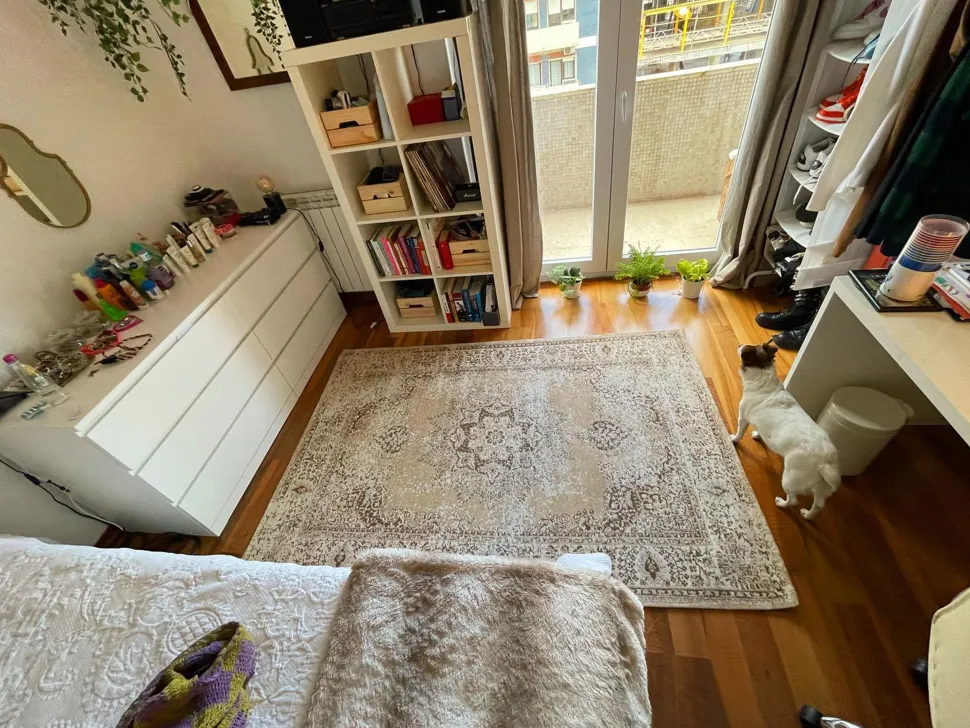 Teppich Beige 140 X 200 Cm Kurzflor Almus