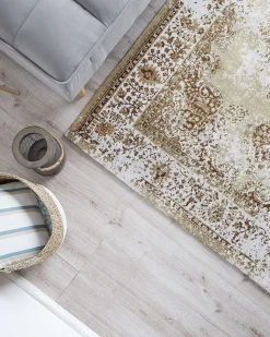 Teppich Beige 140 X 200 Cm Kurzflor Almus