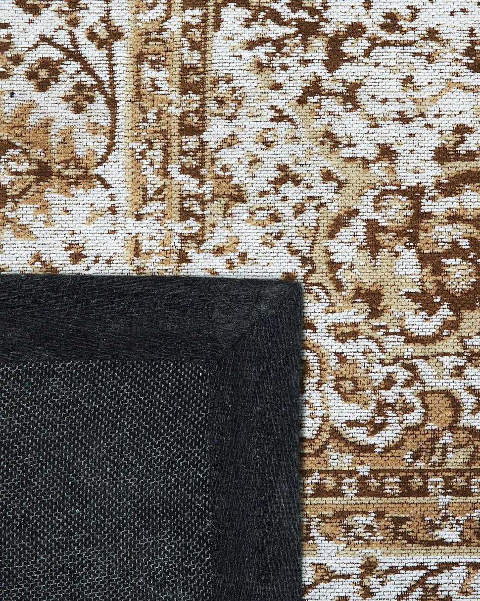 Teppich Beige 140 X 200 Cm Kurzflor Almus