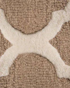 Teppich Beige 160 X 230 Cm Marokkanisches Muster Kurzflor Erbaa