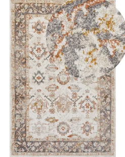 Teppich Beige 200 X 300 Cm Orientalisches Muster Kurzflor Nurnus