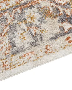 Teppich Beige 200 X 300 Cm Orientalisches Muster Kurzflor Nurnus