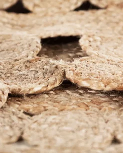 Teppich Beige Jute O 120 Cm Birecik