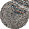 Teppich Blau / Beige O 120 Cm Patchwork Kurzflor Maslak