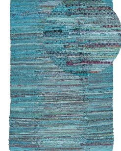 Teppich Blau 140 X 200 Cm Kurzflor Mersin