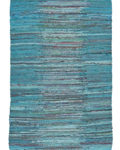 Teppich Blau 140 X 200 Cm Kurzflor Mersin