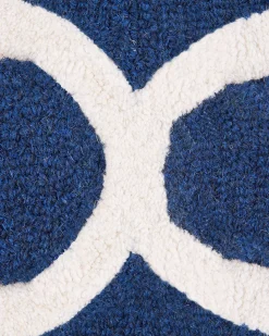 Teppich Blau 160 X 230 Cm Marokkanisches Muster Kurzflor Silvan