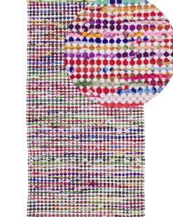 Teppich Bunt 80 X 150 Cm Abstraktes Muster Kurzflor Belen