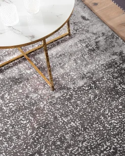 Teppich Dunkelgrau-Silber 160 X 230 Cm Abstraktes Muster Esel