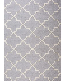 Teppich Grau 160 X 230 Cm Marokkanisches Muster Kurzflor Silvan