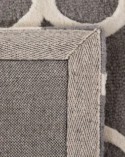 Teppich Grau 160 X 230 Cm Marokkanisches Muster Kurzflor Zile