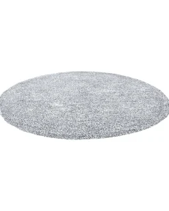 Teppich Grau Meliert 140 Cm Shaggy Demre