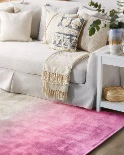 Teppich Grau-Rosa 160 X 230 Cm Kurzflor Ercis