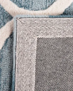 Teppich Hellblau 160 X 230 Cm Marokkanisches Muster Kurzflor Yalova